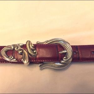 Coldwater Creek Red Alligator Belt